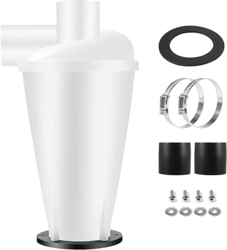 Zyklon Staubabsaugung Filter Zyklon Staubabsauger Zyklon Filter Abscheider PVC -Material mit hohem Strich Mit Zubehör Anwendbar für Workshops, Fabriken, Familien, Gärten(weiß)