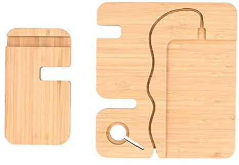 Wood Phone Holder Desk Storage Bracket Phone Key Holder Wallet Stand Watch Organizer Gadget Organizer Wooden Office Desk Accessories