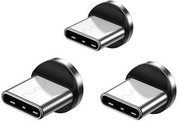 Kuulaa Magnetic Type C Adapter [3 Stück], USB C Staubschutz Verbinder für Ladeanschluss, Typ C magnetisches stecker für Magnet Ladekabel Type C Plugs 3-in-1 magnetisches Ladekabel