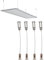Conjunto de 4 Cables de Suspensión de Panel LED Ajustables de Acero Inoxidable de 1.5MMx1M con Capacidad de Carga de 20KG. Ideal para Iluminación de Techo, Acuarios y Lámparas Colgantes.