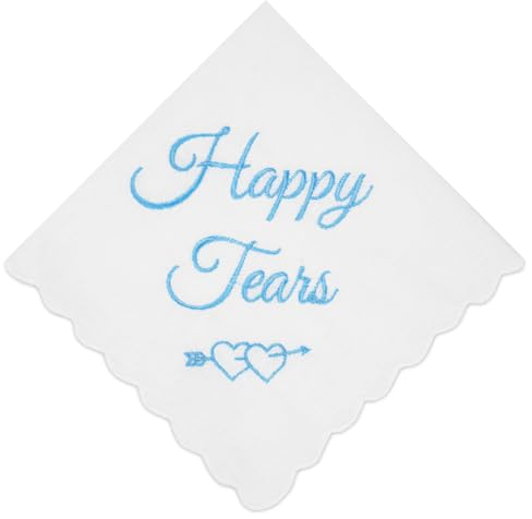 Aomig Taschentücher Herren, Einstecktuch Weiss Baumwolle, Stofftaschentücher Herren Traditionelle Taschentücher Stoff Herren Handkerchief, Wiederverwendbar Herrentaschentücher, 30cm x 30cm(Stickstil)