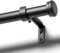 DEFYNEE Bastone Tende 80–218 cm, Asta Estensibile Ø25 mm, Bastoni per Tende con Staffe per Finestre di Camera da Letto e Soggiorno, Nero Opaco