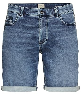 camel active Herren fleXXXactive® Jeansshorts im Regular Fit Blau, menswear-36IN