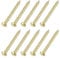 sourcing map 10Pcs Small Hardware Nails, 2D x 1 Brass Round Head Nail Common Finishing Nail for Household Woodworking Picture Hanging DIY Projects, Gold
