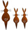 arlote Osterhase Gartenstecker Gartendeko Stecker Hase Rost Dekoration Set Frühlingsdeko Set Kit für Garten und Eingangstür