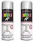 PNJB All Purpose White Satin Finish Spray Paint, Quick Drying, All-Purpose Spray Paint, Surface Matt Finish, Use on Metal Wood & Plastic, 250ML, (2PCS)