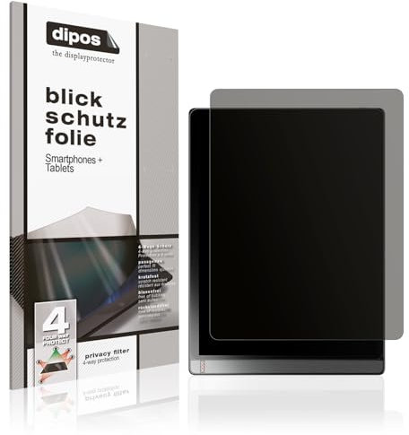 dipos I Blickschutzfolie kompatibel mit Onyx Boox Tab X Display-Schutzfolie matt mit 4-Wege Sichtschutz-Effekt