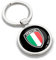 Biomar Labs Schlüsselanhänger, Metall-Schlüsselanhänger, Autoschlüssel, mit Geschenkbox, Edelstahl, Schmuck Zubehör für Handtasche - Italien Italia Italienische Flagge Fahne KK 255
