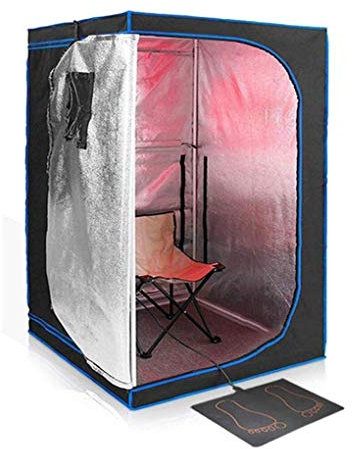 Chauffage portable à vapeur infrarouge lointain – Cabine de spa personnelle pour thérapie du visage et du corps, boîte de sauna pliable pour une utilisation intérieure portable
