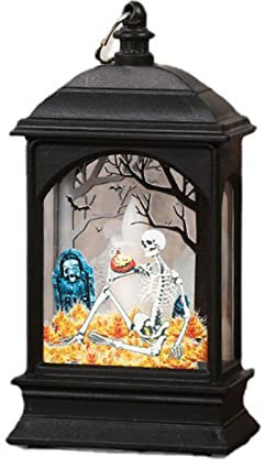 JOERBABU Pequeña vela LED para decoración de Halloween para interiores y exteriores, funciona con pilas