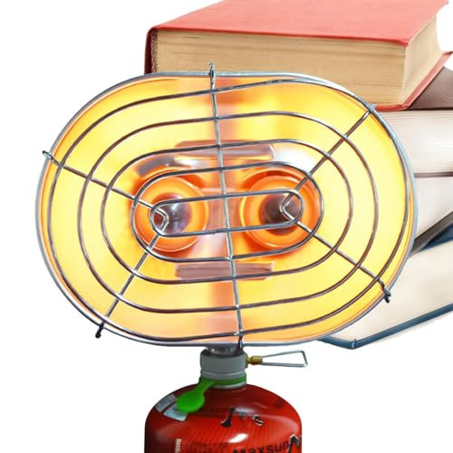 Chauffage de camping portable, chauffage de tente portable - Chauffage coupe-vent à double tête 1050 W - Chauffage radiant Portable à Double tête, chauffage et poêle de Camping, chauffage sans fil cou