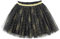 Kinder Mädchen Tuturock Sternenhimmel Pailletten Prinzessinrock Minirock Tüllrock Ballett Rock mit Elastischer Bund Lieblich - Schwarz Herstellergr. 120