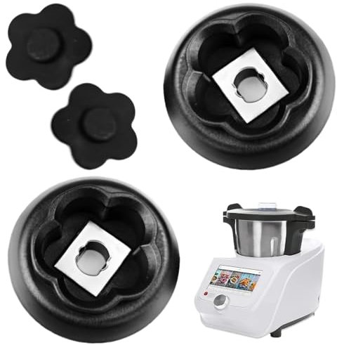 CJQRL 2 Pezzi Set di Ricambi di Alta Qualità per Monsieur Cuisine Connect e Smart, Porta lame, Ingranaggio, Base Lame, Pezzo 5 Denti, Giunto ad Ingranaggi con 5 Rami Monsieur Cuisine Connect