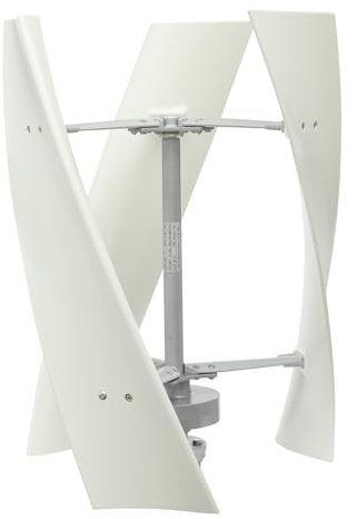 TFIANYNI Windgenerator Vertikal Windkraftanlage 100W, Mit Intelligenten Mikroprozessor Controller Und Automatische Bremsfunktion, IP67, Geräuscharmer (3 Flansch Loch, 12V)