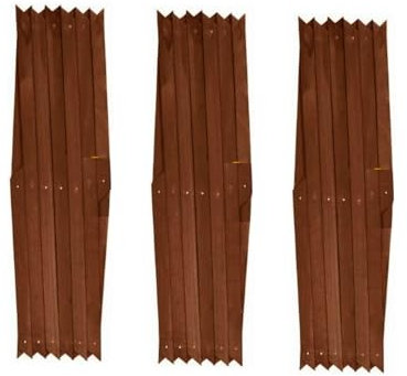 Kanta Wooden Trellis Expandable Garden Wall Trellis For Climbing Plants Decoration & Plants Partitioning (Pack Of 3) (Dark Brown, 180cm x 30cm)