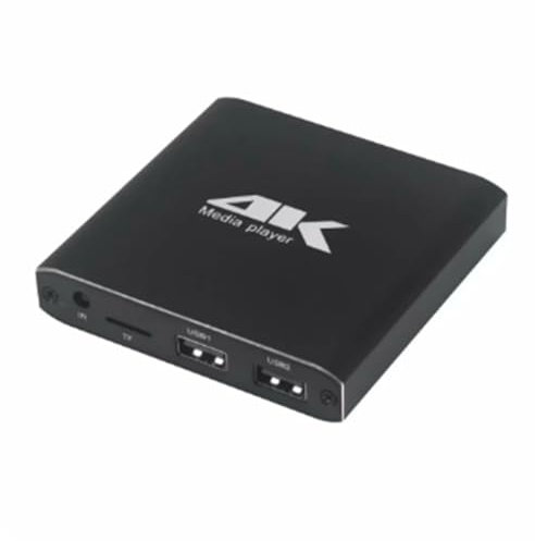 Etyrerre Mini 4K 265 Werbeplayer Media Player Unterstützt TF-Karte USB-Disk 1080P Full HD Multimedia HDD Player EU-STECKER