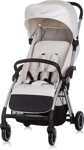 Chipolino Kinderwagen Illusion klappbar, verstellbare Fußstütze, Federung, Korb beige