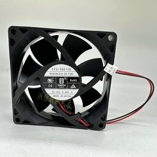 EFS - 08E12D 80mm DC Brushless Fan - 12V 0.40A Double - Lead Sleeve Bearing Cooling Fan