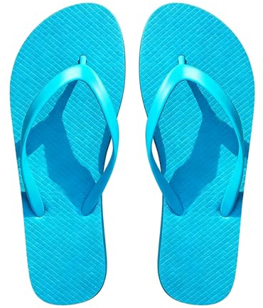 LXEASYGO Unisex Summer Flip Flops Beach Flatform Rubber Flip Flops Slip-Resistant Shower Swimming Pool Shoes (Blue, Adult, Men, 4, Numeric Range, UK Footwear Size System, 5, Medium)