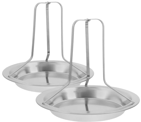 Tofficu 2 Stück Brathähnchen Rack aus Edelstahl für Grill und Smoker