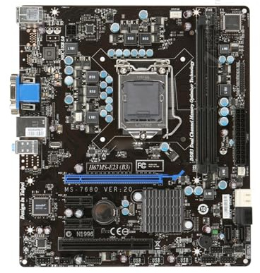 Placa Madre La Placa Base Fit For MSI H67MS-E23 B3 adopta el chipset Intel H67, el zócalo de CPU LGA 1155 y es Compatible con Intel Sandy Bridge Core i7/Core i5/Core i3.