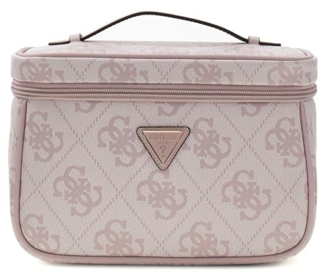GUESS borsa trucco Toiletry Train Case Orchid Logo rosa antico