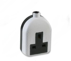 Ex-Pro White 1 Gang (Single) Extension socket without Lead Fitted With UK 13A Plug