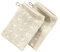 Möve Waschhandschuh 2er-Pack Quadretti Walk-Frottier Natur Größe 15x20 cm
