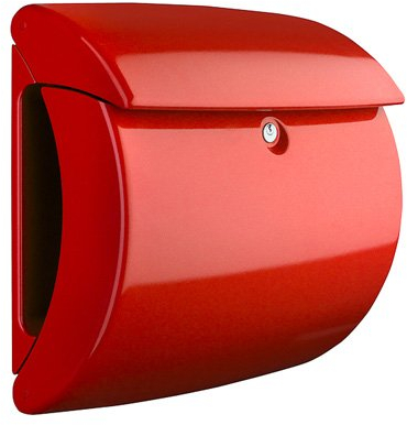 Briefkasten Piano 886 R Höhe 400mm Breite 380mm Tiefe 178mm Kunststoff rot