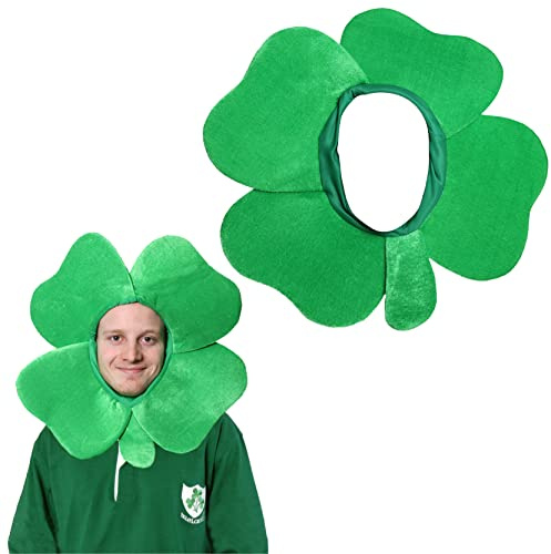 I LOVE FANCY DRESS LTD IRISCH KLEE Hut 4 Blatt Kleeblatt NEUHEIT GLÜCKSBRINGER Kapuze Irland Sport ANHÄNGEREN KOSTÜM ZUBEHÖR ST Patrick's Day