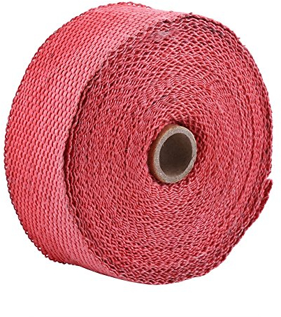 10m Hitzschutzband Fiberglas Auspuffband Kr¨¹mmerband Hitzschutz Wrap Rollr Breite 5m (Rot)