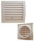 Griglia d'aria di ventilazione, flusso regolabile, quadrata, 15 x 15, con ingresso 100 mm