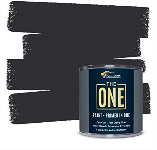 THE ONE All-In-One Paint & Primer - Charcoal Gloss, 1 L | Multi-Surface 1 Coat Formula | Easy Indoor & Outdoor Decorating for Home & Garden Walls, Floors & Furniture | Durable, Water-Based & Low VOC