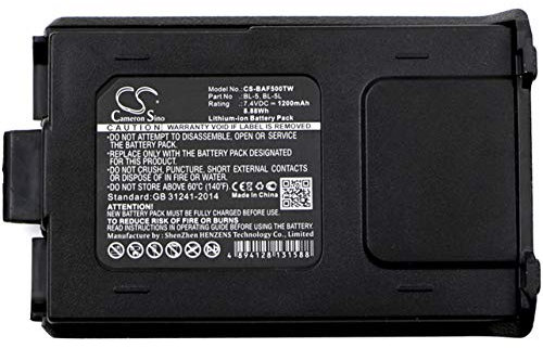 CS-BAF500TW Akku 1200mAh Kompatibel mit [Baofeng] BF-F8 Plus, BF-F8+, BF-F8HP, BF-F9, BF-F9 V2 + HP, TYT F8, TYT F9, UV-5A, UV-5B, UV-5C, UV-5E, UV-5R, UV-5R Plus, UV-5R+, UV-5RA, UV-5RAX+, UV-5RE, U