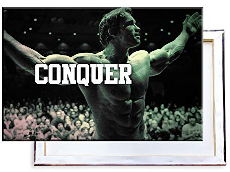 Unified Distribution Arnold Schwarzenegger Conquer - 120x80 cm - Bilder & Kunstdrucke fertig auf Leinwand aufgespannt und in erstklassiger Druckqualität