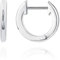 PAVOI 14K White Gold Plated Cuff Earrings Huggie Stud | Small Hoop Earrings for Women