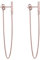 Minimalistische Kettenohrringe Damen Ohrringe mit Ketten Symbol Elegant 925 Sterling Silber Stäbchen Durchzieher Ohrringe Lange Quaste Einfädler Ohrringe für Frauen Herren (Roségold, 3)