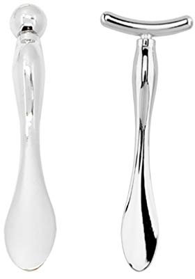 Beaupretty Mini-make-up-löffel Augenmassage-stick-set Metall-schönheitsschaufel Für Frauen Tragbares Hautpflege-tool