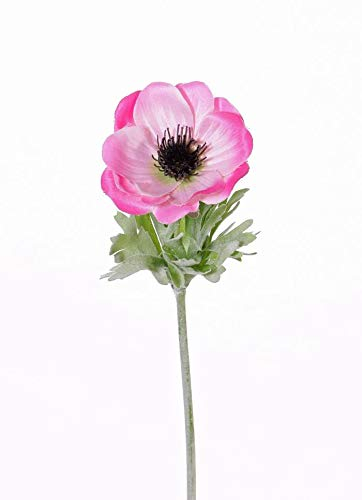 artplants.de Künstliche Blume Anemone FILIZ, rosa, 30cm, Ø 7cm - Deko Windröschen