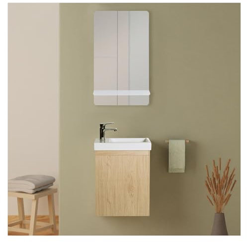 MOB-IN Meuble Lave-Mains Lisa + Miroir Tablette