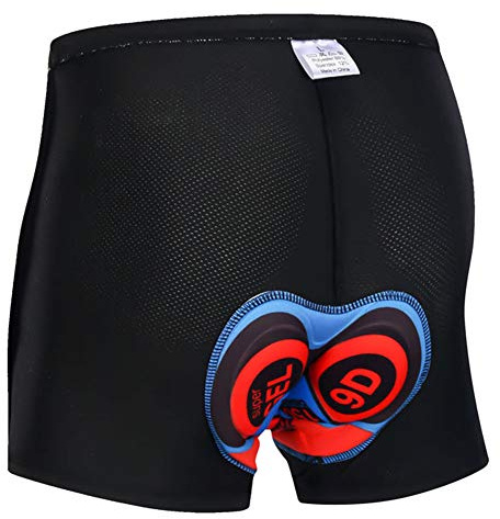 AICTIMO Shorts Cyclisme sous-vêtement de Vélo Rembourré Gel 3D avec Coolmax Rapide Respirant pour Hommes Femmes Shorts VTT Caleçon de Cyclisme (noir1, XL)