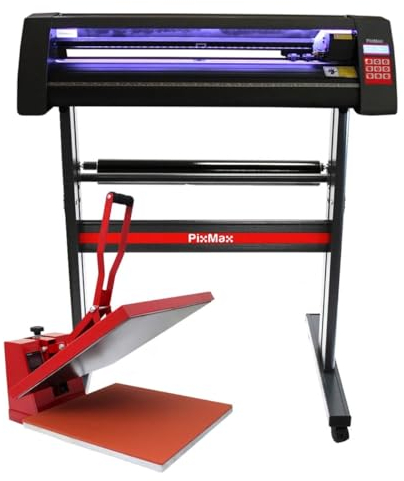 Prensa de Calor Oscilante 38x38cm con Pantalla LED + Plotter de Corte de Vinilo LED + Prensa Térmica para Sublimación de Tazas y Camisetas + con 1 Año SignCut Pro + 2 Años Garantía Eléctrica