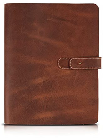 Londo Custodia in Vera Pelle per Tablet per iPad Air 11 Pollici, iPad Pro 11 e iPad – Case con Due Scomparti per Carte e Portapenne/Apple Pencil in Pelle