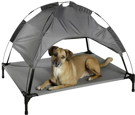 Kerbl Pet Hundeliege Vacation Top grau, 105x86x75 cm, mit Sonnendach