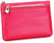 HXT-OAK Portefeuille en Cuir avec Porte-clés Petit Porte-Monnaie Mini Portefeuille Portefeuille à Fermeture éclair en Forme de cœur avec 3 Compartiments pour Billets et Cartes Rose Rouge