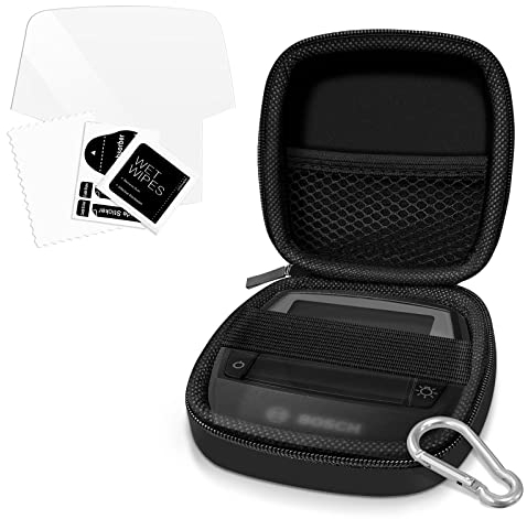 NICEDACK Hartschalen Schutztasche für Bosch Intuvia, E-Bike Computer Display Schutztasche, wasserdichte Displayschutztasche mit Karabiner & Displayschutzfolie (1 Stück Schwarz)