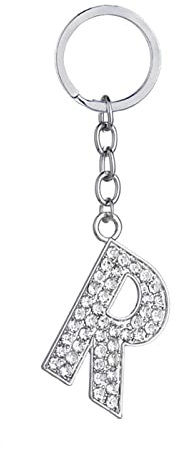 Banemi Porte Clefs One Piece Porte-Clefs Enfant Lettre R avec Cubic Zirconia Cadeau Fille