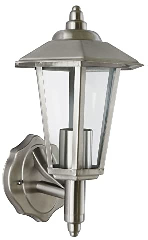 Maxkomfort Außenwandenleuchte aus Edelstahl und Glas 601A Wandleuchte E27 Aussenwandlampe Wandlampe Aussenwandleuchte