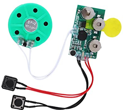 VOANZO Beschreibbares Grußkarten-Chipmodul mit Tasten 30S beschreibbares Soundmodul für DIY-Karten/Spielzeug - Loop-Wiedergabe