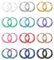 Kakonia 12Paar Edelstahl Creolen für Damen Huggie Knorpel Creolen für Herren Helix Daith Tragus Ohrpiercings Schmuck